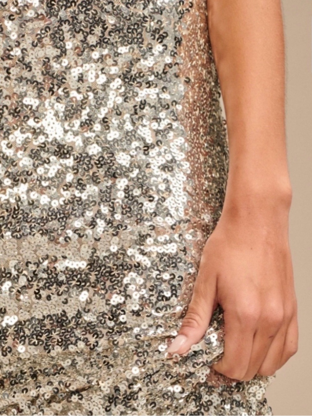 Lucky Brand Strapless Silver Sequin Gown - Picture 3 of 11